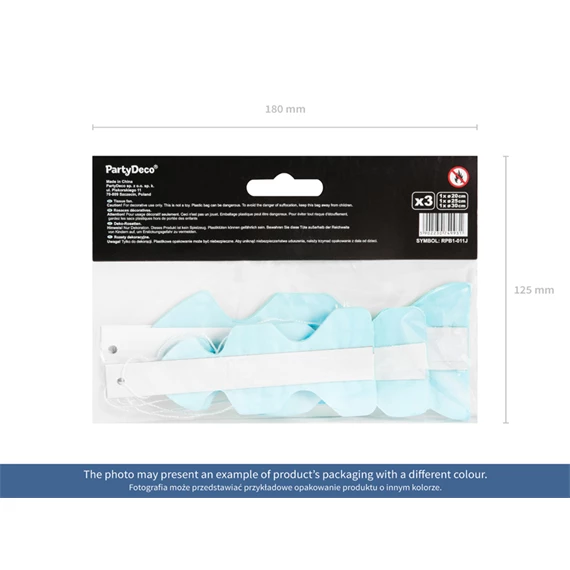 Papír legyező világos púderrózsaszín 20-30 cm S/3