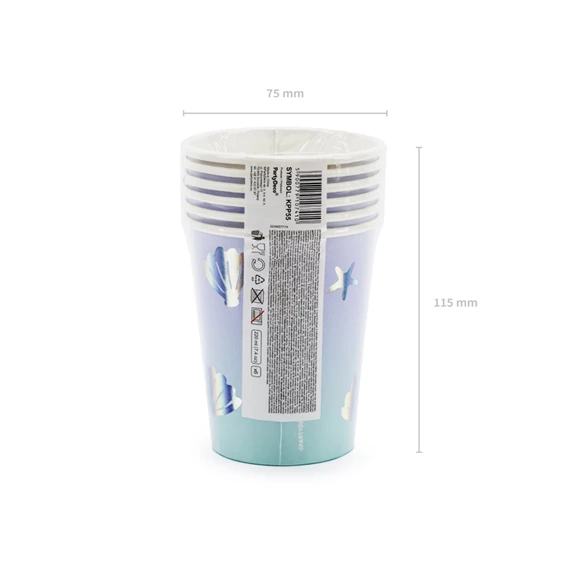 Papírpohár narvál, mix, 220 ml S/6