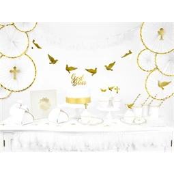 Papír szívószálak arany 19,5 cm S/10