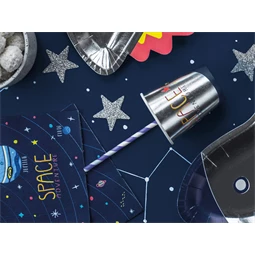 Papír szívószálak lila 19,5 cm S/10