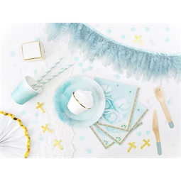 Papír szívószálak világoskék 19,5 cm S/10