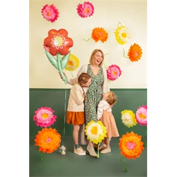 Papírdísz virágok 35 cm mix S/3