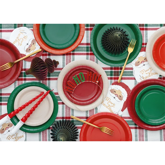 Papírtányér 18 cm bézs S/6