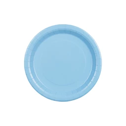 Papírtányér 23 cm világoskék S/6