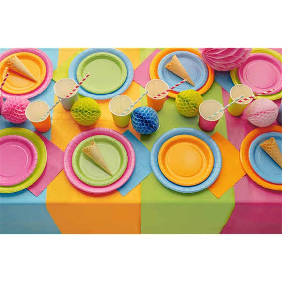 Papírtányér 23 cm világoskék S/6