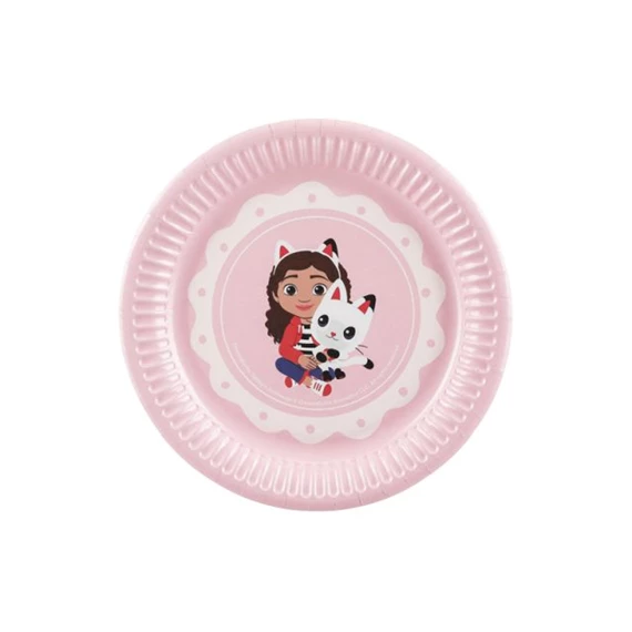 Papírtányér Gabby babaháza, vegyes, 18 cm S/6