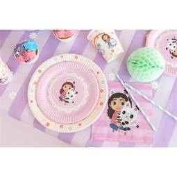 Papírtányér Gabby babaháza, vegyes, 18 cm S/6