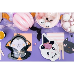 Papírtányér koponya 18x27 cm mix S/6