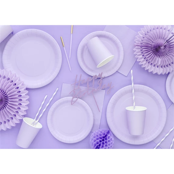 Papírtányér levendula 23 cm S/6