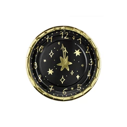 Papírtányér óra 18 cm mix S/6