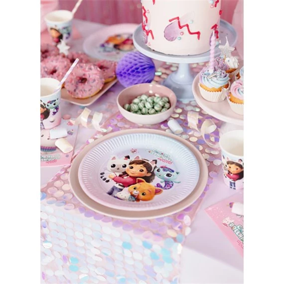 Papírtányérok Gabby babaháza, mix, 23 cm S/6