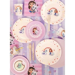 Papírtányérok Gabby babaháza, mix, 23 cm S/6