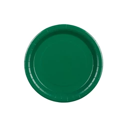 Papírtányérok sötétzöld 23 cm S/6