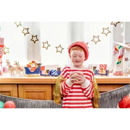 Party függöny csillag műanyag 100x245 cm ezüst