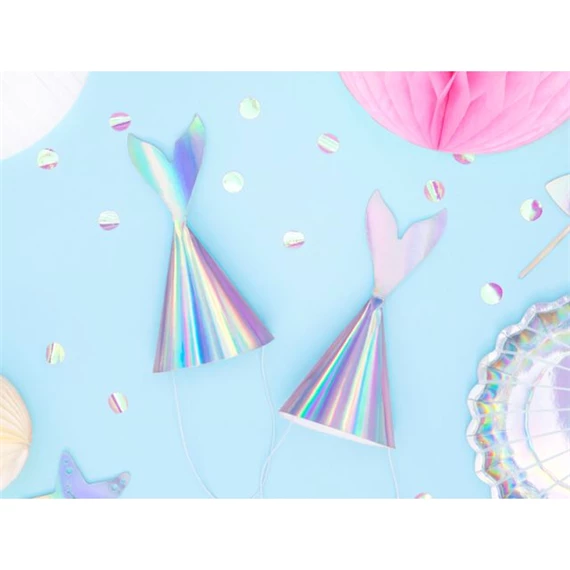 Party kalapok sellő, irizáló, 18 cm S/6
