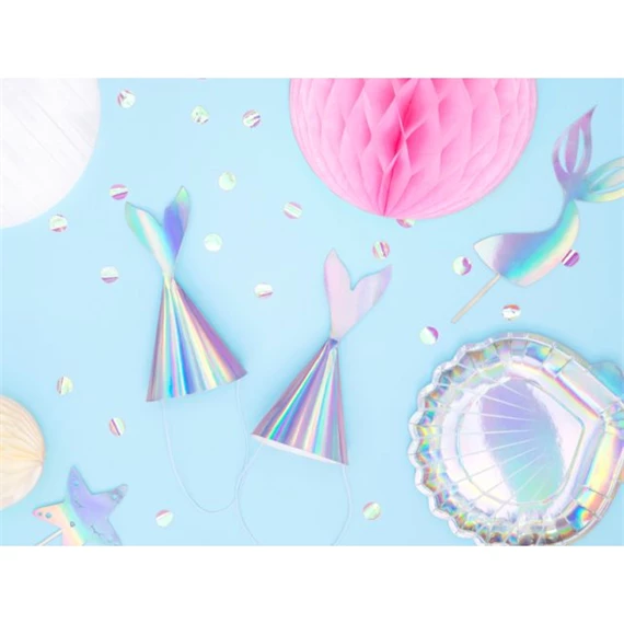 Party kalapok sellő, irizáló, 18 cm S/6