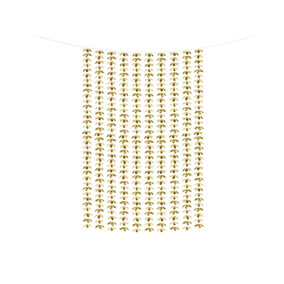 Party függöny virágokkal arany 100x210 cm