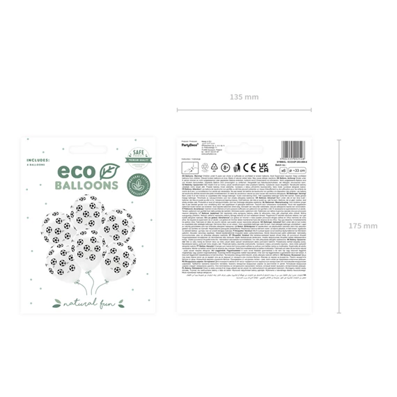 Pasztell eco lufi 33 cm focilabdák S/6