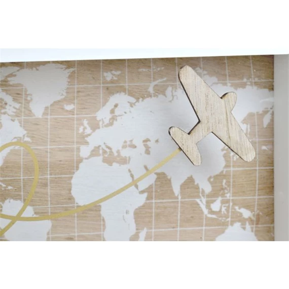 Persely világtérképpel 20x7x18 cm