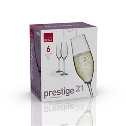 Pezsgős pohár PRESTIGE 210 ml 6,6x25,2 cm S/6