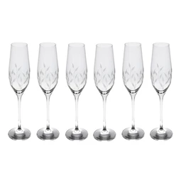 Pezsgős pohár Swarovski kristállyal 210 ml 26,3x6,6 cm S/6