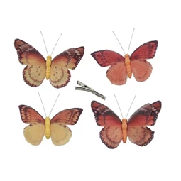 Parrot clip 4 kinds 9x6,5 cm S/12