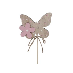 Pillangó virággal, betűzős 7,5x7 cm S/8