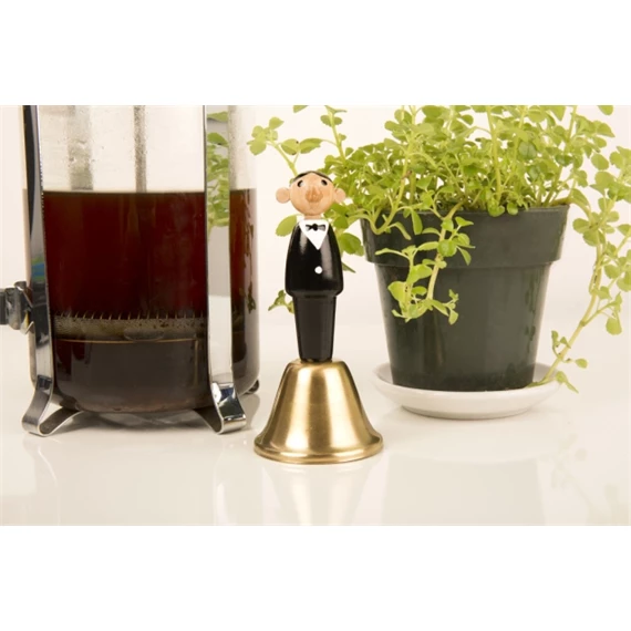 Asztali csengő, pincéres 6,5x6,5x14 cm