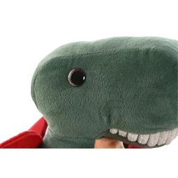 Plüss dinoszaurusz szívvel 14x20x25 cm