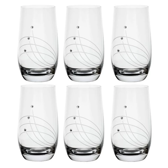 Pohár Swarovski kristállyal 390 ml 13,3x7 cm S/6