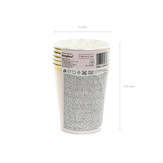 Papírpohár cica, 200 ml S/6