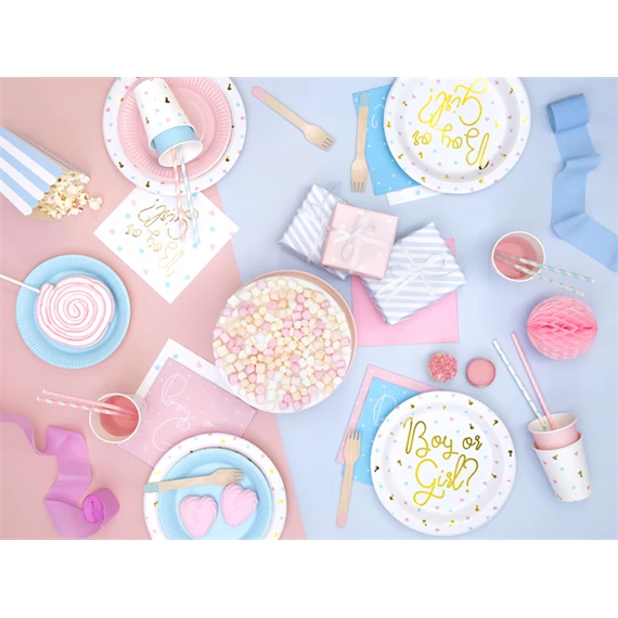 Papírpohár fiú vagy lány, babaváró buli 200 ml S/6