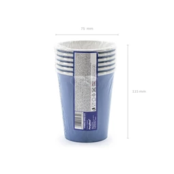 Papírpohár happy b`day!, sötétkék, 220 ml