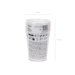 Papírpohár ló, 220 ml, mix S/6