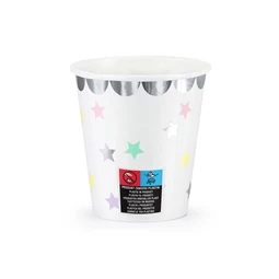 Papírpohár unikornis - csillagok, 180 ml S/6