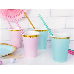 Papírpohár világos rózsaszín 220 ml S/6