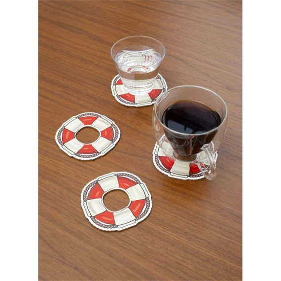 Poháralátét mentőöv 9,8x0,3 cm S/4