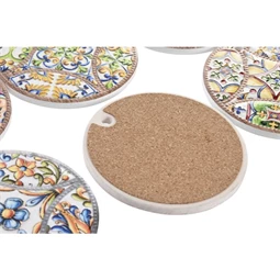 Poháralátét csempe 11x11x0,5 cm 12 féle