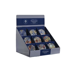 Poháralátét, csempe 10,8x10,8x0,7 cm 12 féle