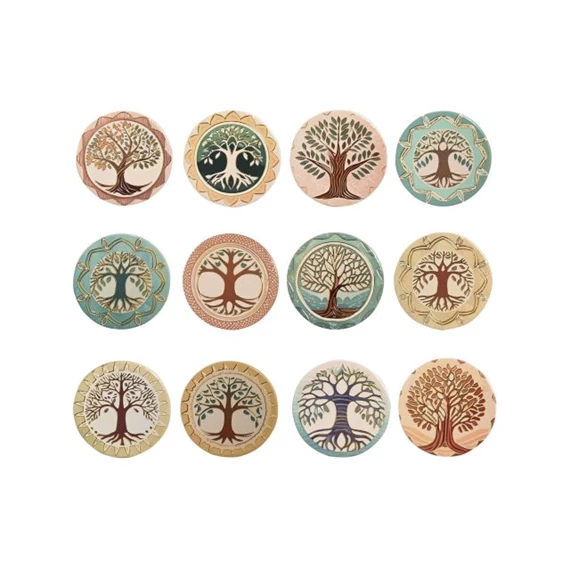 Poháralátét 10,8x10,8x0,7 cm 12 féle