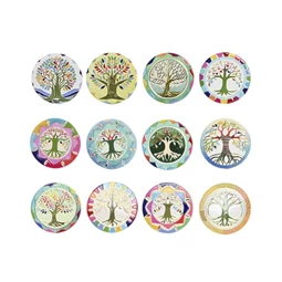 Poháralátét életfa 10,8x10,8x0,7 cm 12 féle