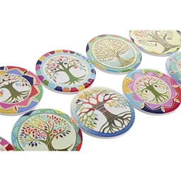 Poháralátét életfa 10,8x10,8x0,7 cm 12 féle