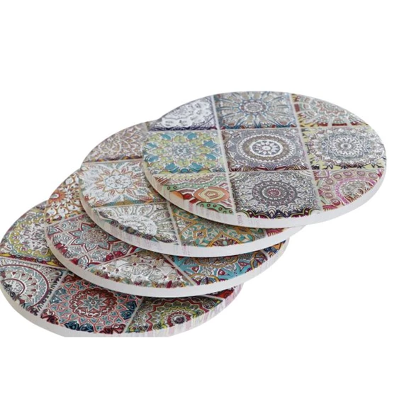 Poháralátét szett 10,8x10,8x0,7 cm S/4