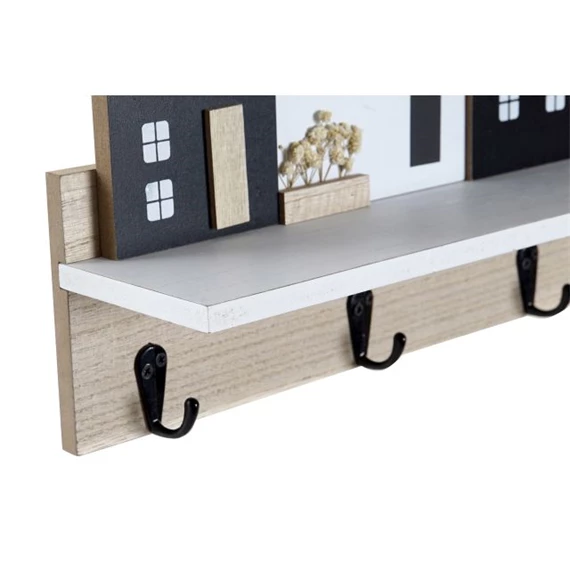 Polc falra akasztóval 39x9x27 cm