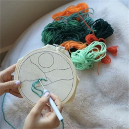 Punch Needle hímzőtoll készlet, tájkép 18 cm