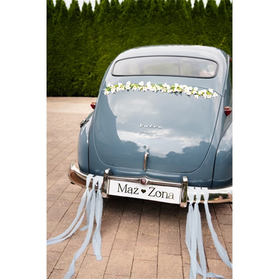 Rendszámtábla mąż - żona arany 59 x 11,5 cm