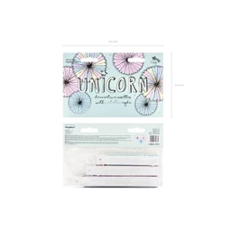 Rozetta unikornis mix papír 30 cm, 25 cm, 21 cm színes S/3