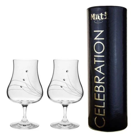 Rumos pohár Swarovski kristállyal 220 ml 13,3x7,5 cm S/2