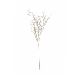 Selyemvirág ág csavart fűz, glitteres 82 cm