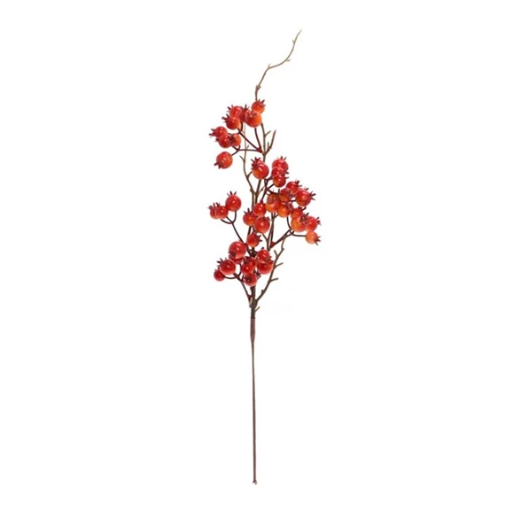 Selyemvirág ág csipkebogyó 54 cm